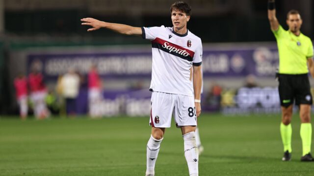 Giovanni fabbian bolognaduring the italian serie a match between fiorentina 3 2 bologna at artemio franchi stadium on may 18 2025 in firenze italy noxthirdxpartyxsales 291134300jpg