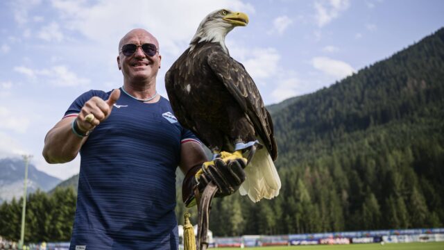 Il falconiere juan bernabe e ancora a formello