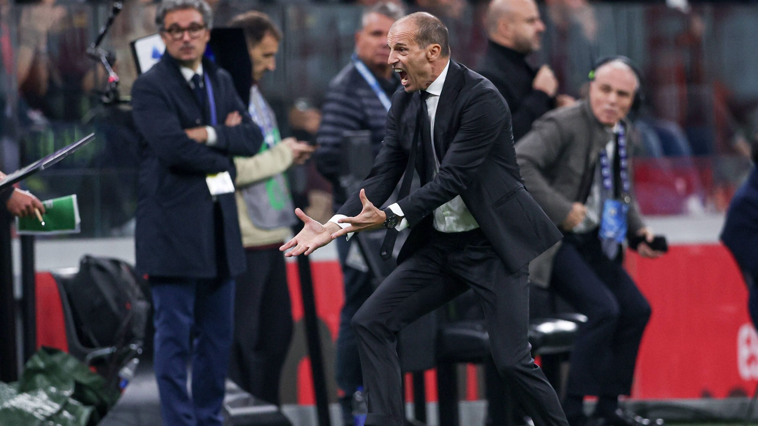 Allegri durante Milan-Fiorentina