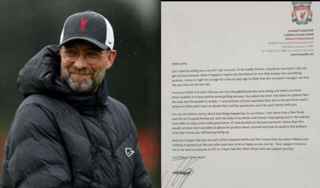 Klopp e la lettera al piccolo tifoso