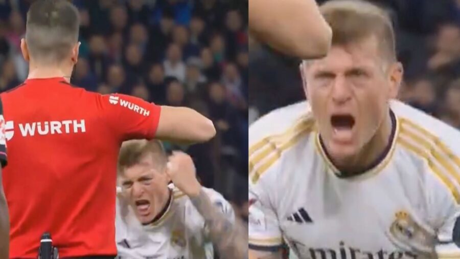 Kroos furioso con l arbitro in real madrid siviglia