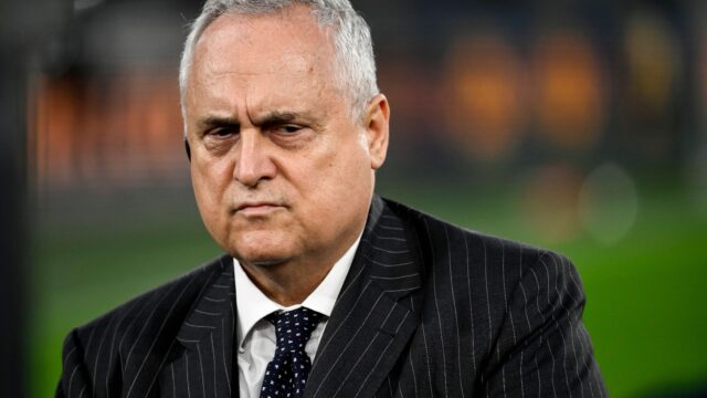 Lazio president claudio lotito during the europa league football match between ss lazio and ogc nice at olimpico stadium in rome italy october 3 2024 andreaxstacciolijpg