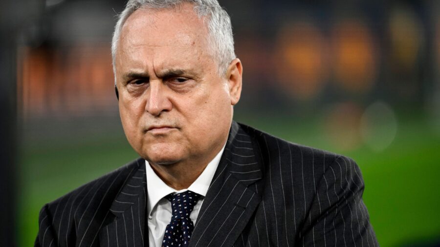 Lazio president claudio lotito during the europa league football match between ss lazio and ogc nice at olimpico stadium in rome italy october 3 2024 andreaxstacciolijpg