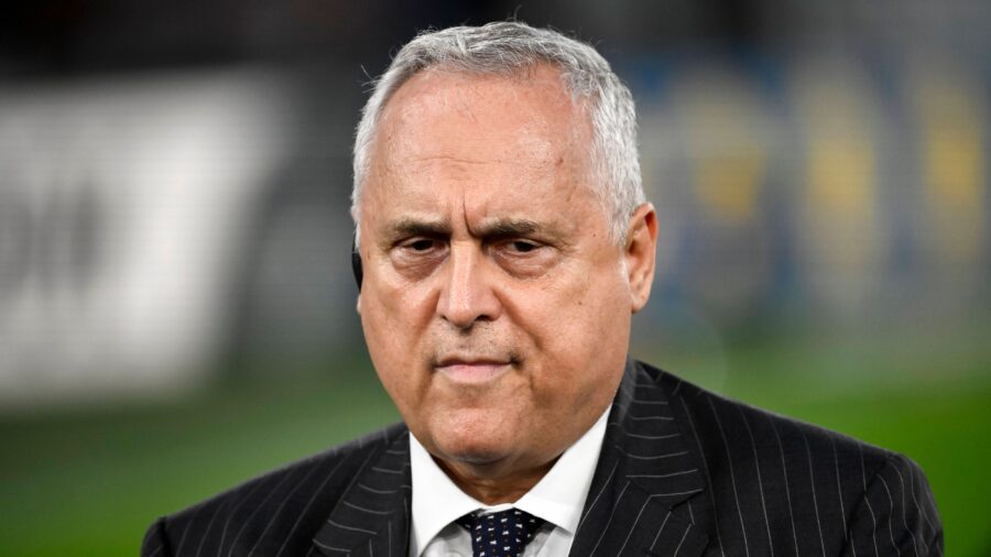 Lazio president claudio lotito during the europa league football match between ss lazio and ogc nice at olimpico stadium in rome italy october 3 2024 andreaxstacciolijpg