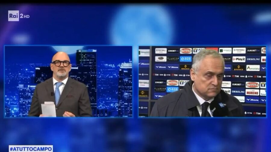 Lite in diretta tv tra lotito e mazzocchi