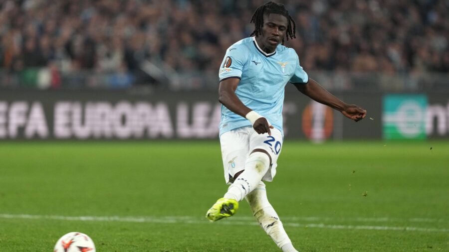 Loum tchaouna of ss lazio during the europa league football match between ss lazio and bodo glimt at olimpico stadium in rome italy april 17 2025 antoniettaxbaldassarrejpg