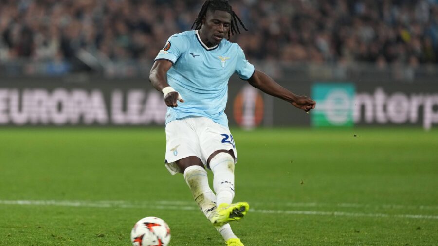Loum tchaouna of ss lazio during the europa league football match between ss lazio and bodo glimt at olimpico stadium in rome italy april 17 2025 antoniettaxbaldassarrejpg