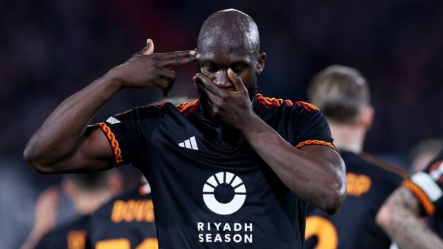 Lukaku esultanza dopo feyenoord roma
