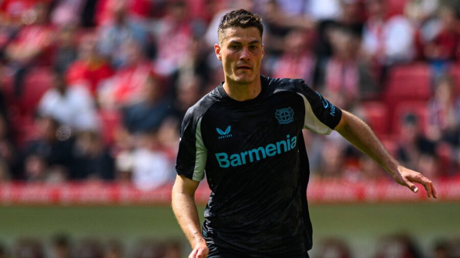Mainz germany 17 may 2025 patrik schick the bundesliga match 1fsv mainz 05 vs bayer 04 leverkusen at mewa arena copyright xvitalixkliuievxjpg