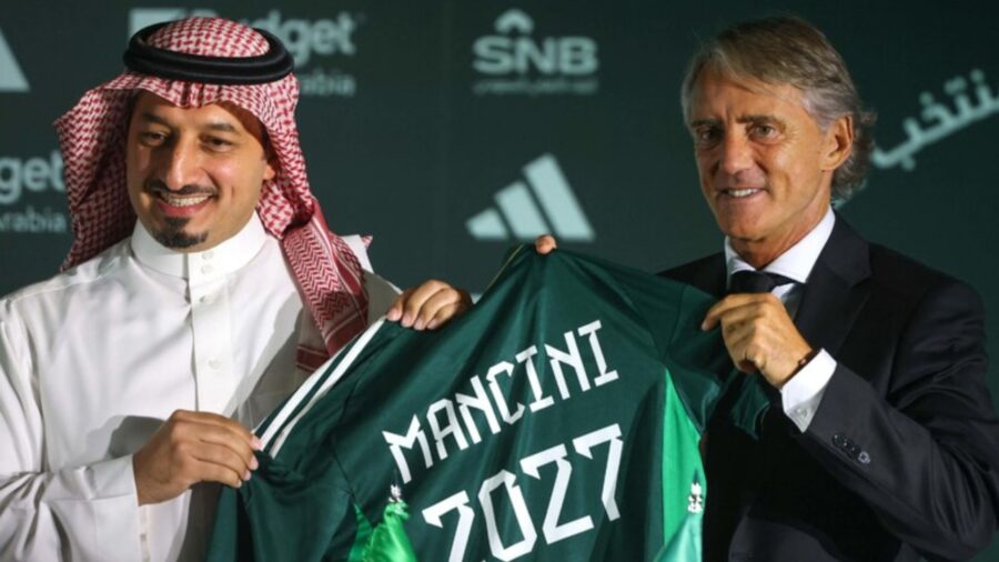 Mancini conferenza da neo ct dell arabia saudita