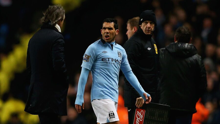 Mancini tevez lite manchester city