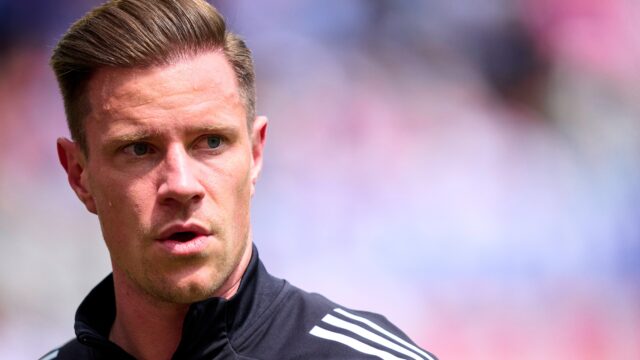Marc andre ter stegen dfb 1 in the uefa nations league 2025 third place match germany france 0 2 in season 2024 2025 at june 8 2025 in stuttgart germanyjpg