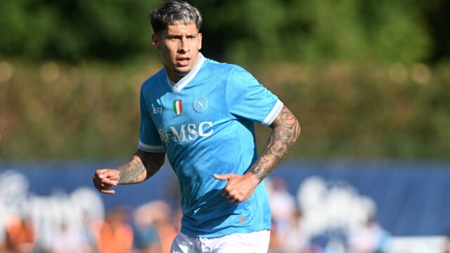 Mathias olivera napoli amichevole friendly match 2025 26 napoli vs arezzo 2 0 azione action single shot amichevole 2025 26 napoli arezzo 0 2jpg
