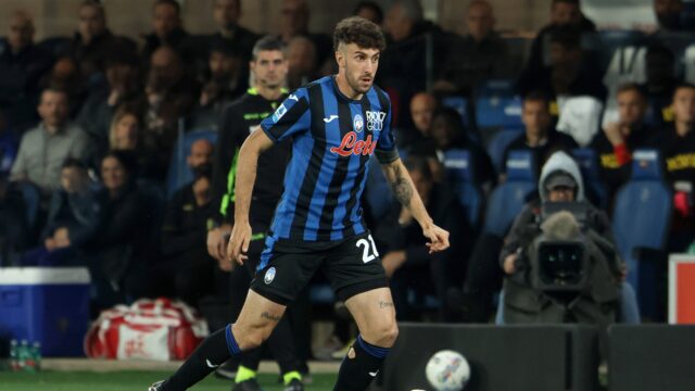 Matteo ruggeri atalanta serie a 2024 25 atalanta vs lecce 1 1 27 04 2025 azione action single shot serie a 2024 25 atalanta lecce 1 1jpg
