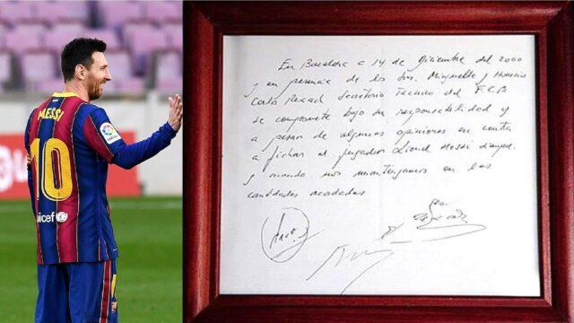 Messi tovagliolo asta