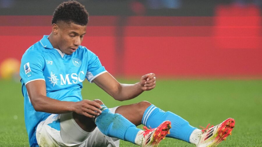 Napoli infortunio david neres