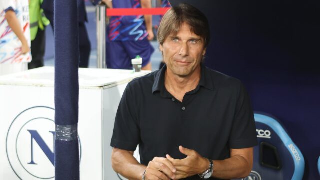 Napoli italy august 30 antonio conte of ssc napoli during the serie a match between ssc napol and cagliarii in napoli italy copyright xfotoagenziaxjpg