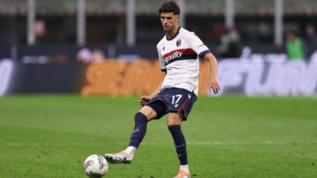 Oussama el azzouzi bologna during the italian serie a match between milan 3 1 bologna at giuseppe meazza stadium on may 9 2025 in bologna italy noxthirdxpartyxsales 290122601jpg