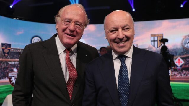 Paolo scaroni e beppe marotta presidenti milan inter