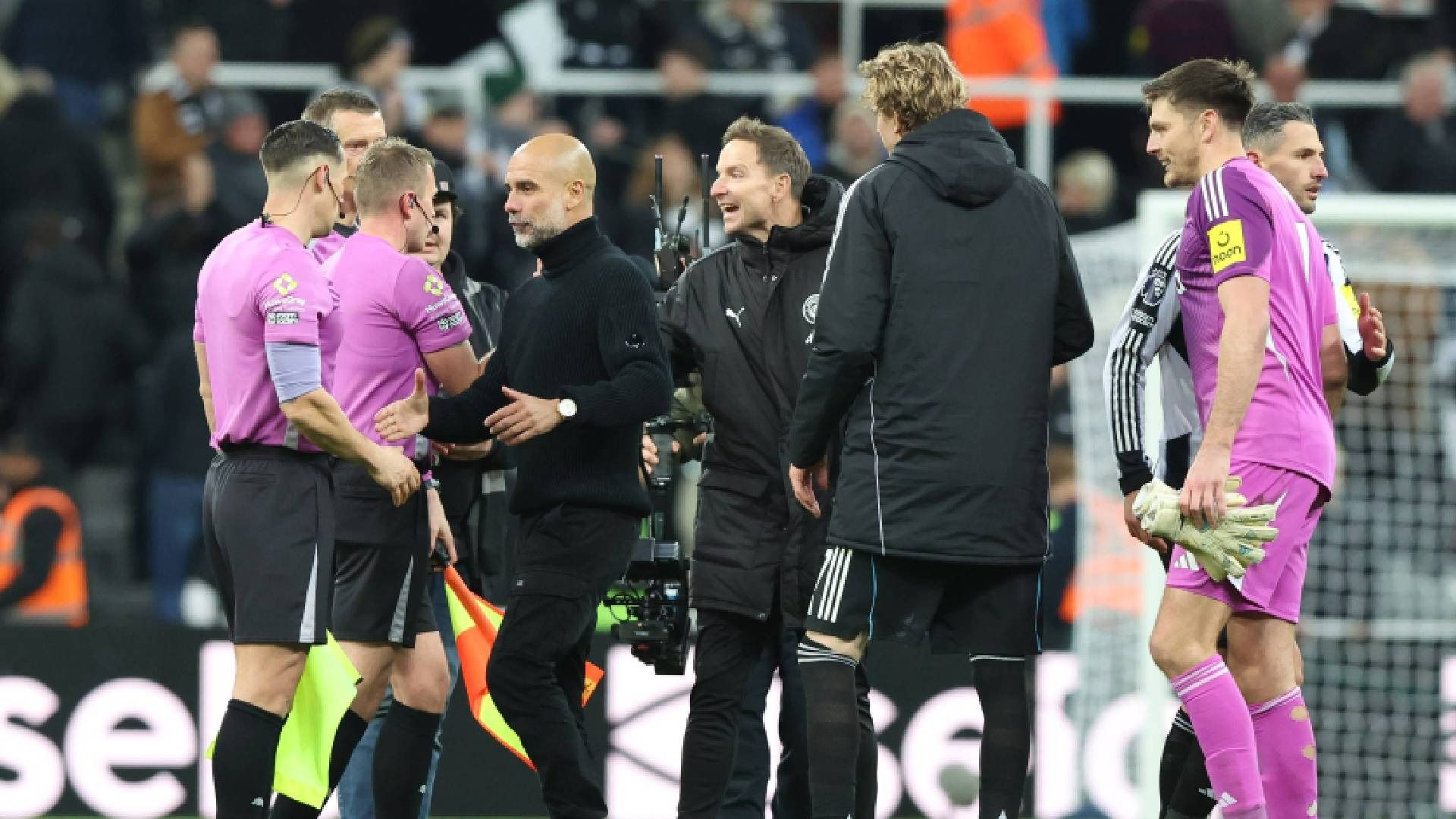 Pep Guardiola dopo la partita contro il Newcastle