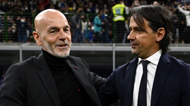 Pioli e inzaghi abbraccio