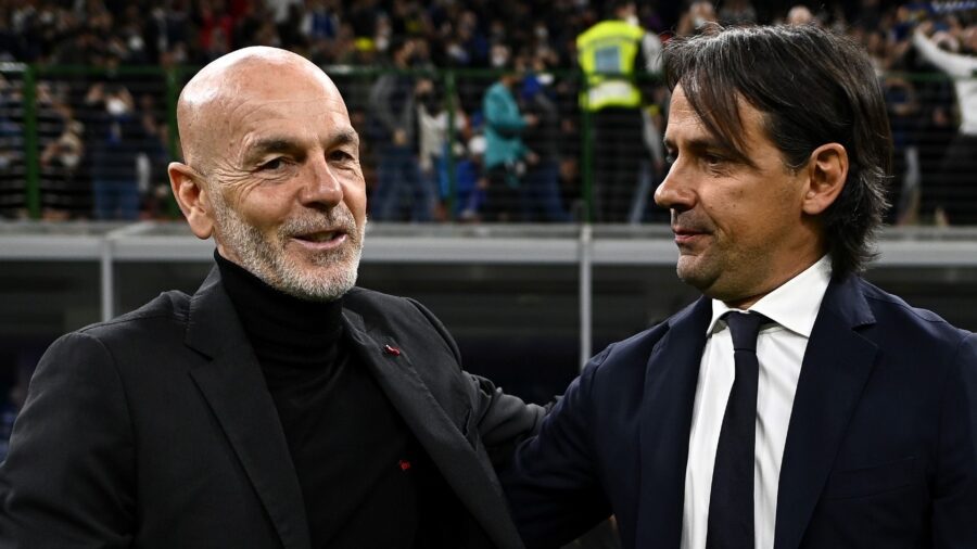 Pioli e inzaghi abbraccio