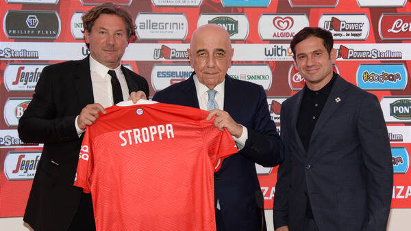 Giovanni Stroppa con l'ad del Monza Adriano Galliani