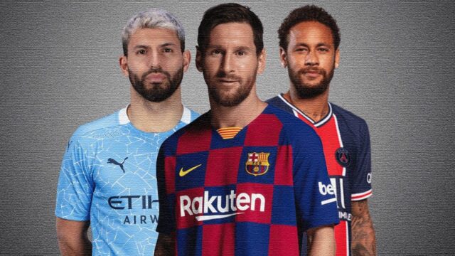 Psg neymar aguermo messi