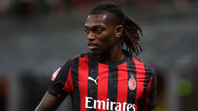 Rafael leao ac milan looks on coppa italia ac milan v ssc bari giuseppe meazza august 17 2025 milan italyjpg