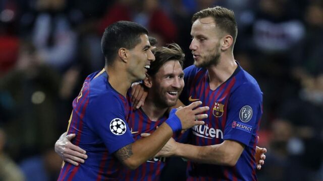 Rakitic messi suarez