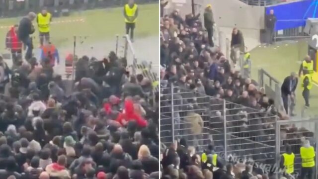 Rissa tifosi napoli francoforte