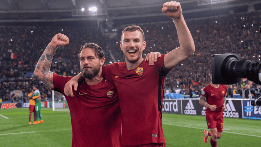 Roma barcellona champions league de rossi dzeko