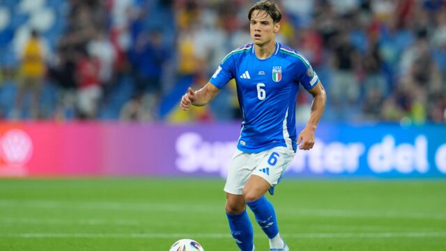 Samuele ricci italy in action fifa 2026 world cup qualifier italy and moldova mapei stadium june 9 2025 reggio emilia italyjpg