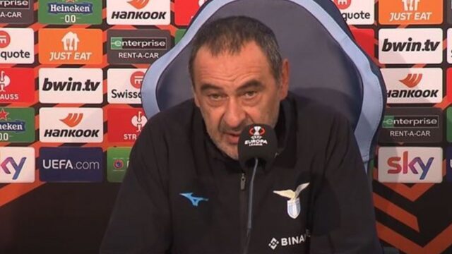 Sarri conferenza dopo lazio celtic di champions league