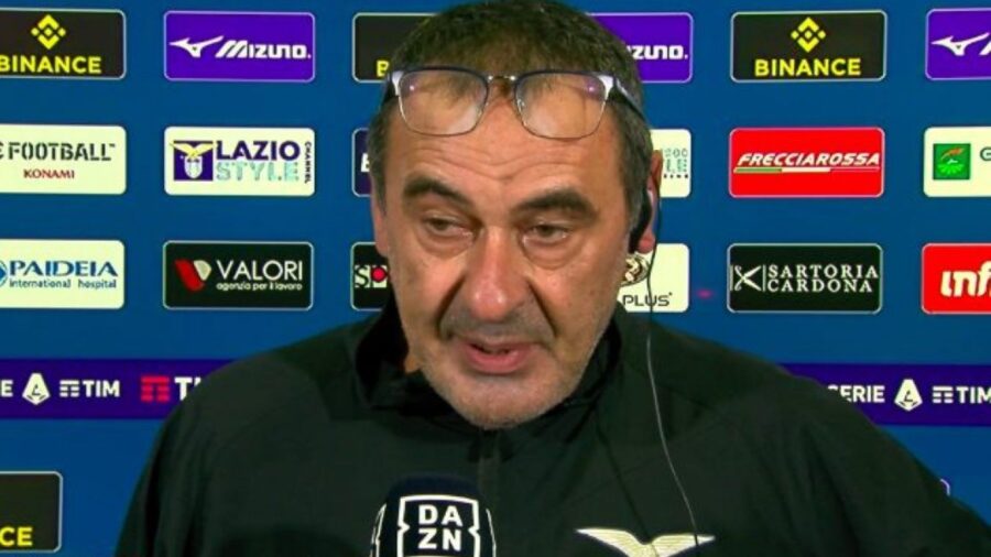Sarri nel post partita di lazio roma