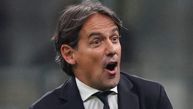 Simone inzaghi esulta al gol dell inter