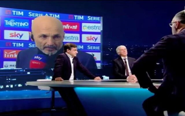 Spalletti lite tv con caressa