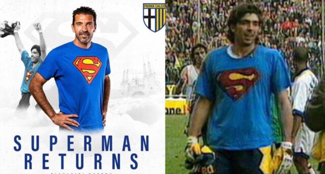 Striscione tifosi parma a buffon