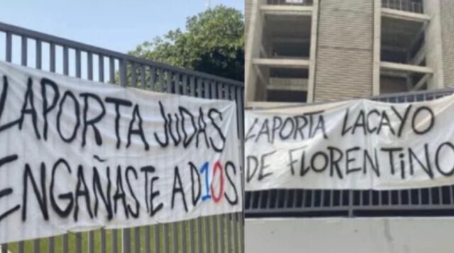 Striscioni contro laporta