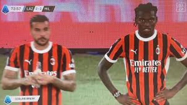 Theo e leao lontani da fonseca durante il cooling break di lazio milan