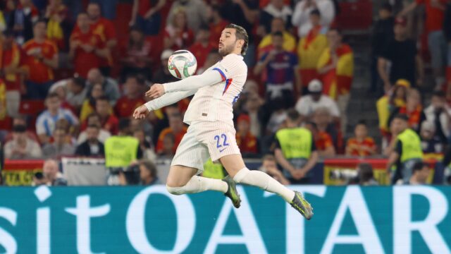 Theo hernandez francia uefa nations league 2025 semi final spain vs france 5 4 05 06 2025 azione action single shot uefa nations league 2025 semi finale spagna francia 5 4jpg