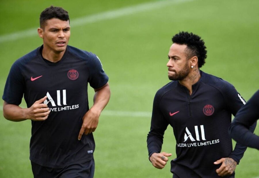 Thiago silva a neymar