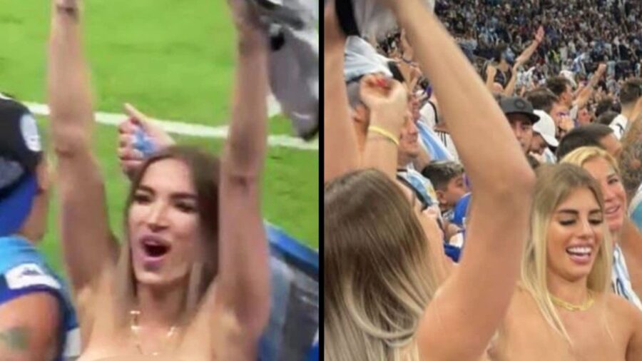 Tifosa argentina topless