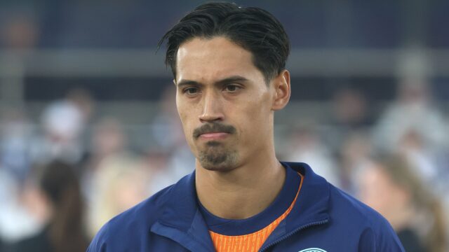 Tijjani reijnders olanda world cup 2026 qualifiers finland vs netherlands 0 2 07 06 2025 primo piano head shot close up qualificazioni mondiali 2026 finlandia olanda 0 2jpg