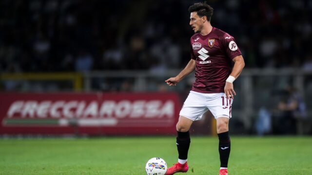 Torino fc v as roma serie a eljif elmas of torino fc in action during the serie a football match between torino fc and as roma turin italy copyright xnicoloxcampoxjpg