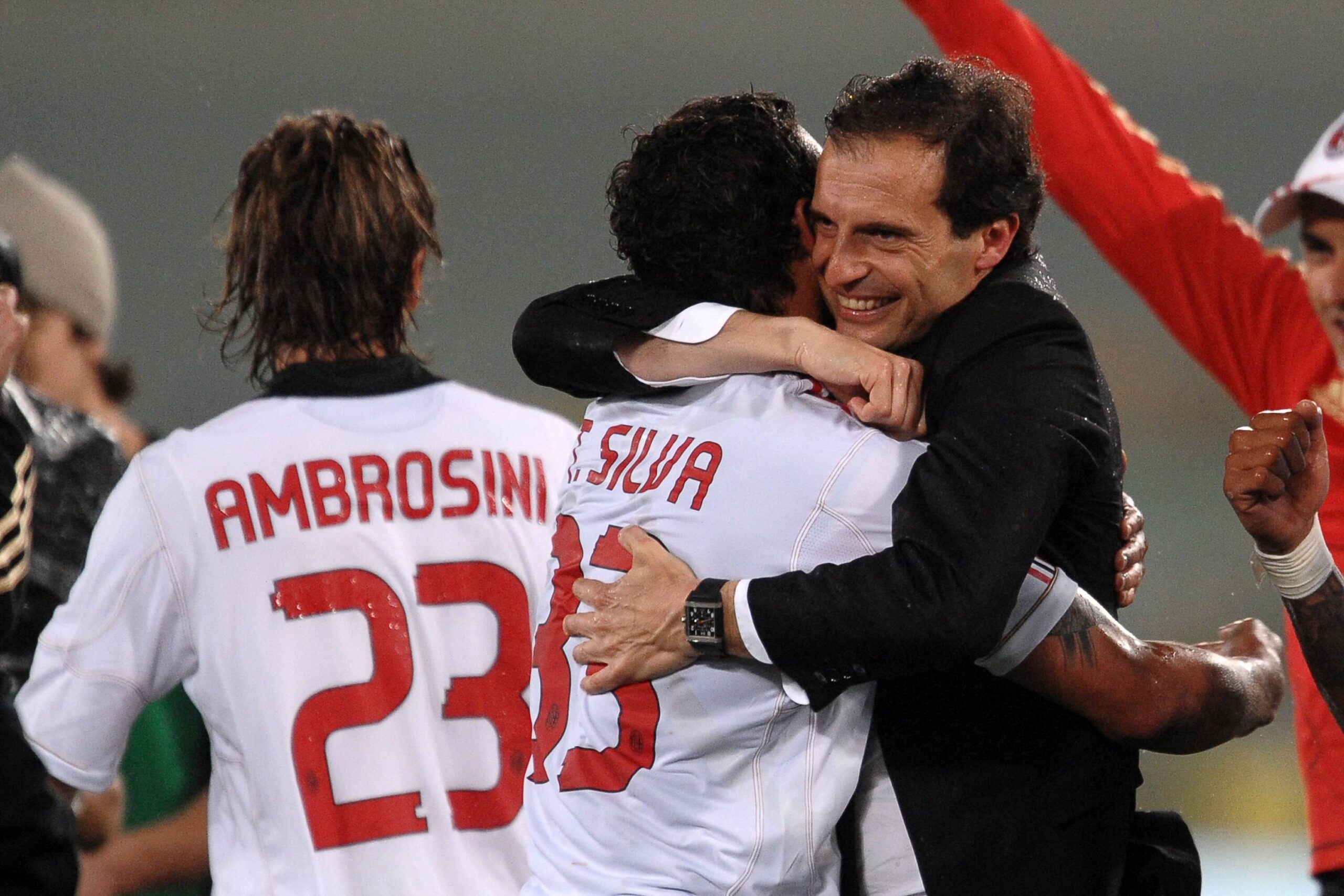 Max Allegri e Thiago Silva ai tempi del Milan