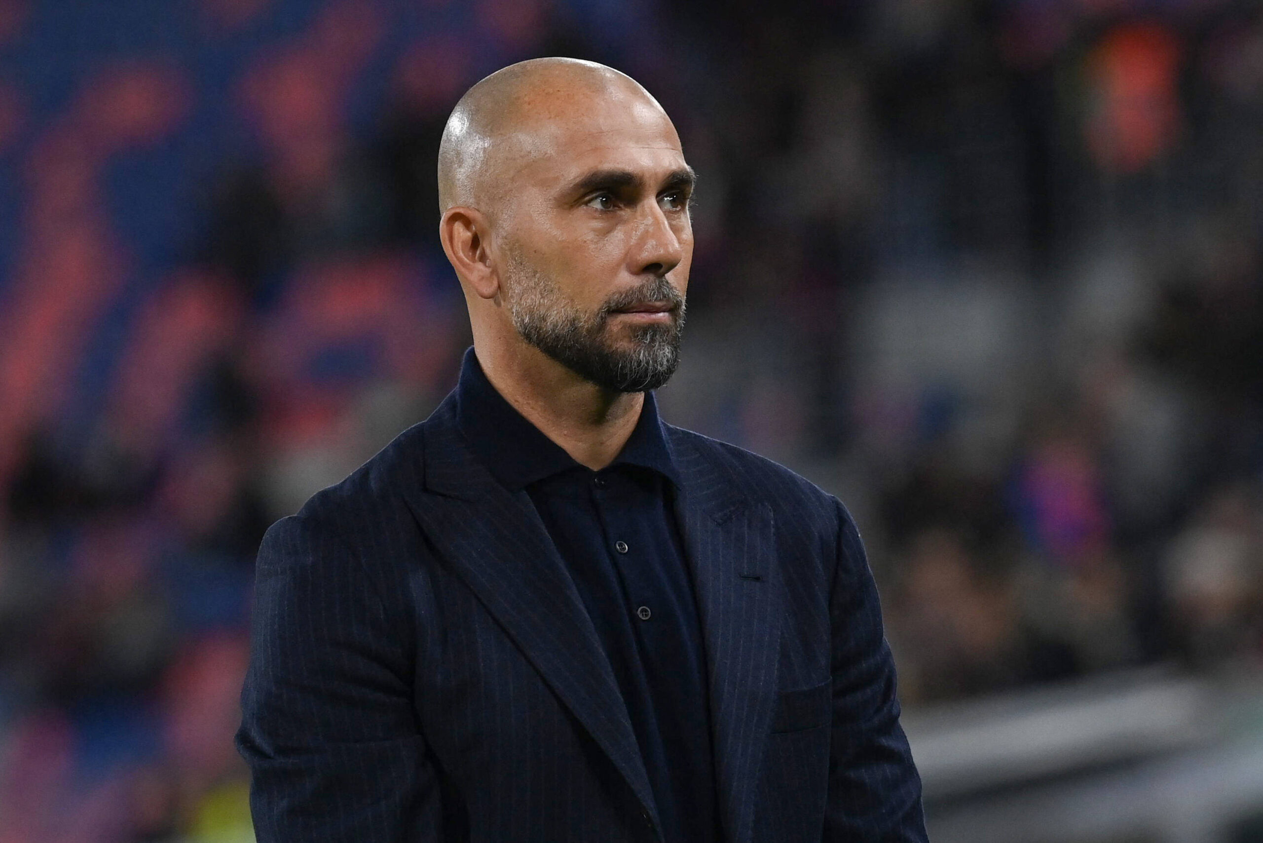 Di Vaio nel prepartita di Napoli-Bologna