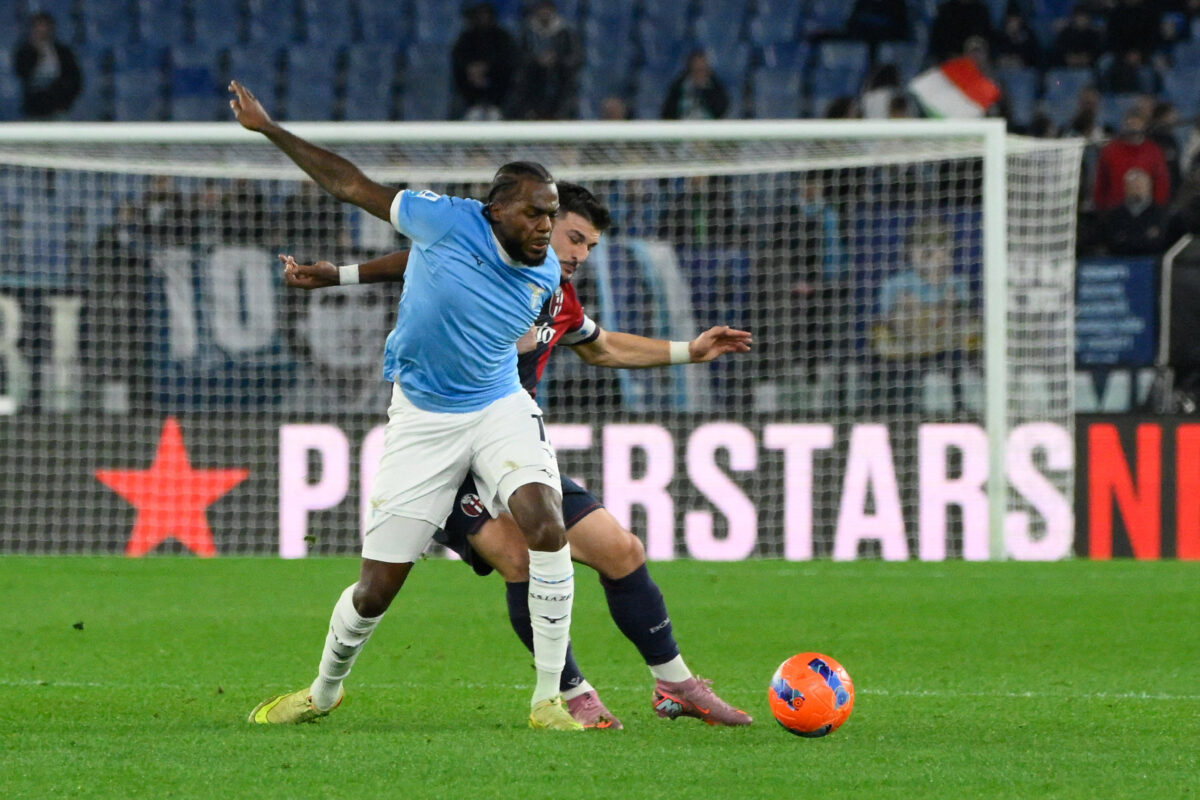 Tavares in azione durante Lazio-Bologna