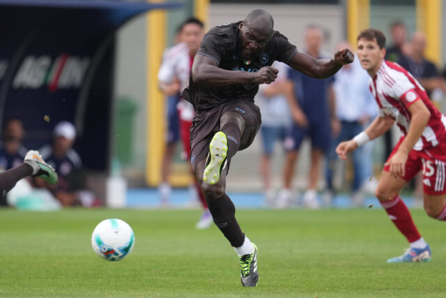 Romelu Lukaku contro l'Olympiakos