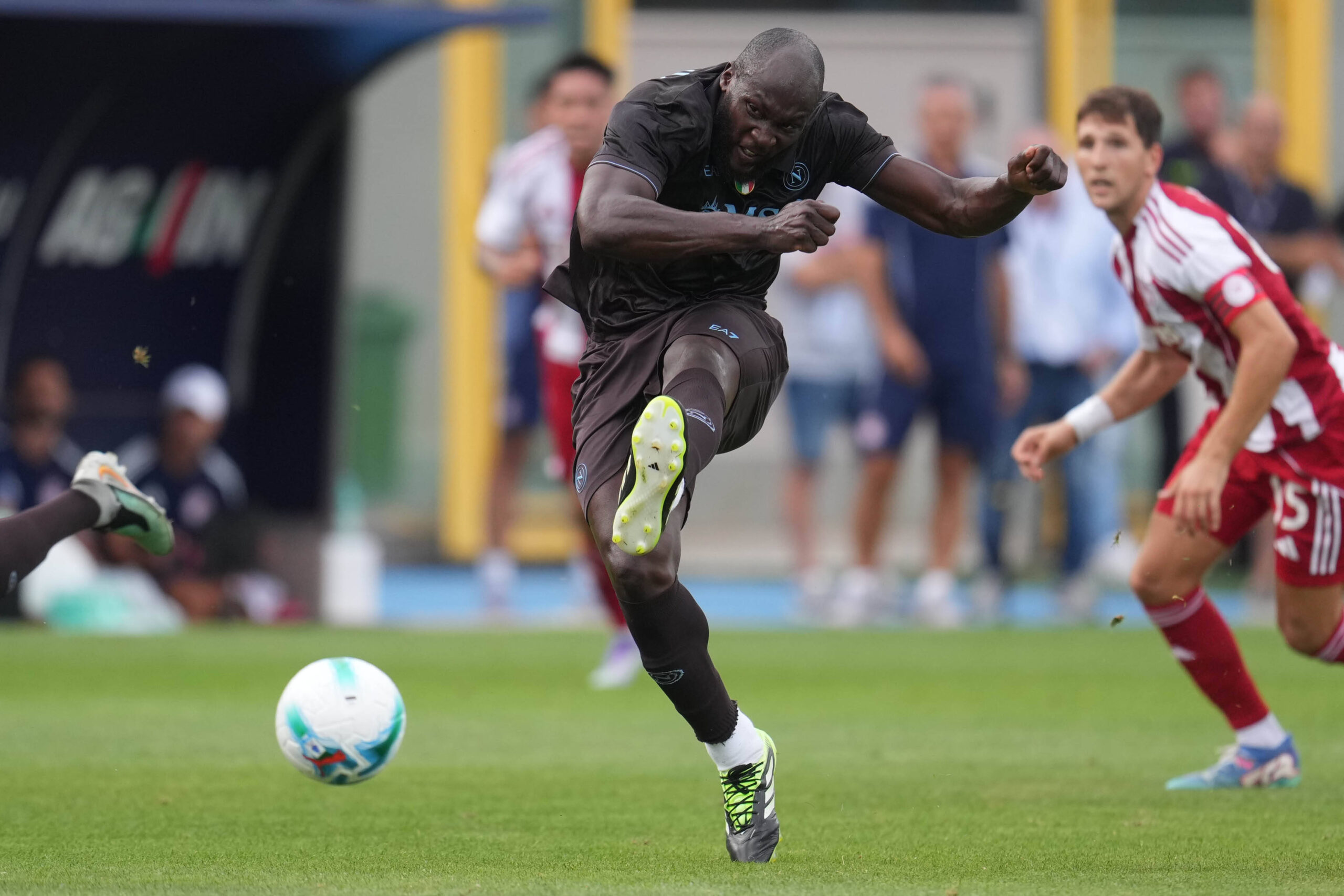 Romelu Lukaku contro l'Olympiakos